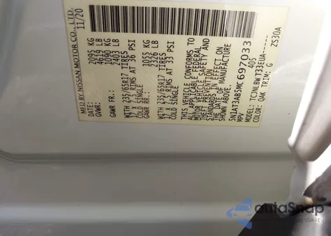 2021 Nissan Rogue S из США, поврежденный, VIN 5N1AT3AB5MC697033